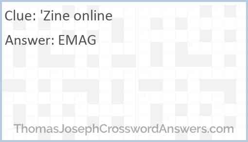 'Zine online Answer