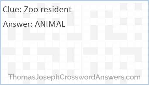 Zoo resident Answer