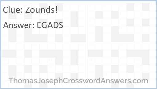 “Zounds!” Answer